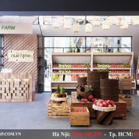 Thiết kế cửa hàng thực phẩm sạch TTM Farm - Anh Hải